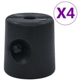 Vidaxl prieelgewichten 4 st pe zwart - afbeelding 1