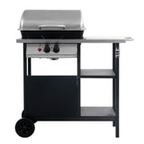 Vidaxl gasbarbecue met 3-laags zijtafel zwart en zilverkleurig - afbeelding 3