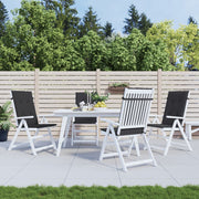 Vidaxl tuinstoelkussens 4 st hoge rug120x50x3 cm stof zwart - afbeelding 1