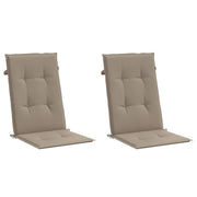 Vidaxl tuinstoelkussens 2 st hoge rug 120x50x3 cm stof taupe - afbeelding 3