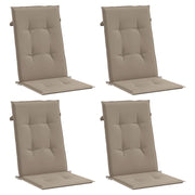 Vidaxl tuinstoelkussens 4 st hoge rug120x50x3 cm stof taupe - afbeelding 3