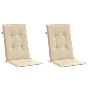 Vidaxl tuinstoelkussens 2 st hoge rug 120x50x3 cm stof beige - afbeelding 3