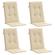 Vidaxl tuinstoelkussens 4 st hoge rug120x50x3 cm stof beige - afbeelding 3