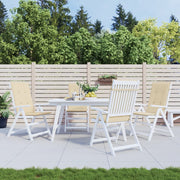 Vidaxl tuinstoelkussens 4 st hoge rug120x50x3 cm stof beige - afbeelding 1