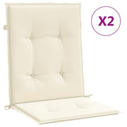 Vidaxl tuinstoelkussen lage rug 2 st 100x50x3 cm oxford stof crème - afbeelding 2