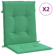 Vidaxl tuinstoelkussens lage rug 2 st 100x50x3 cm oxford stof groen - afbeelding 2