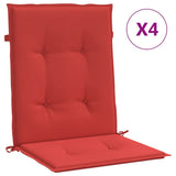 Vidaxl tuinstoelkussens lage rug 4 st 100x50x3 cm oxford stof rood - afbeelding 2