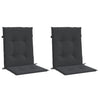 Vidaxl tuinstoelkussens lage rug 2 st 100x50x3 cm oxford stof zwart