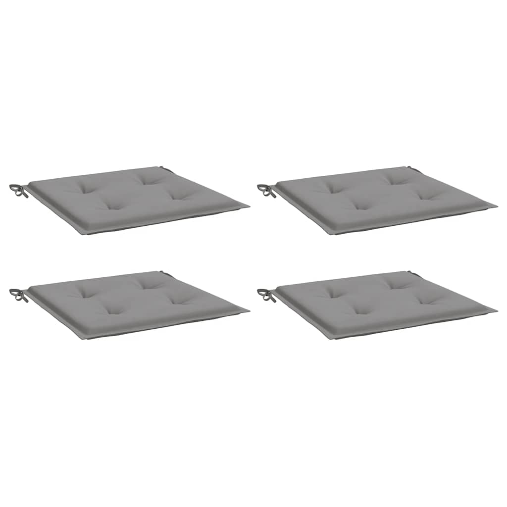 Vidaxl tuinstoelkussens 4 st 40x40x3 cm oxford stof grijs