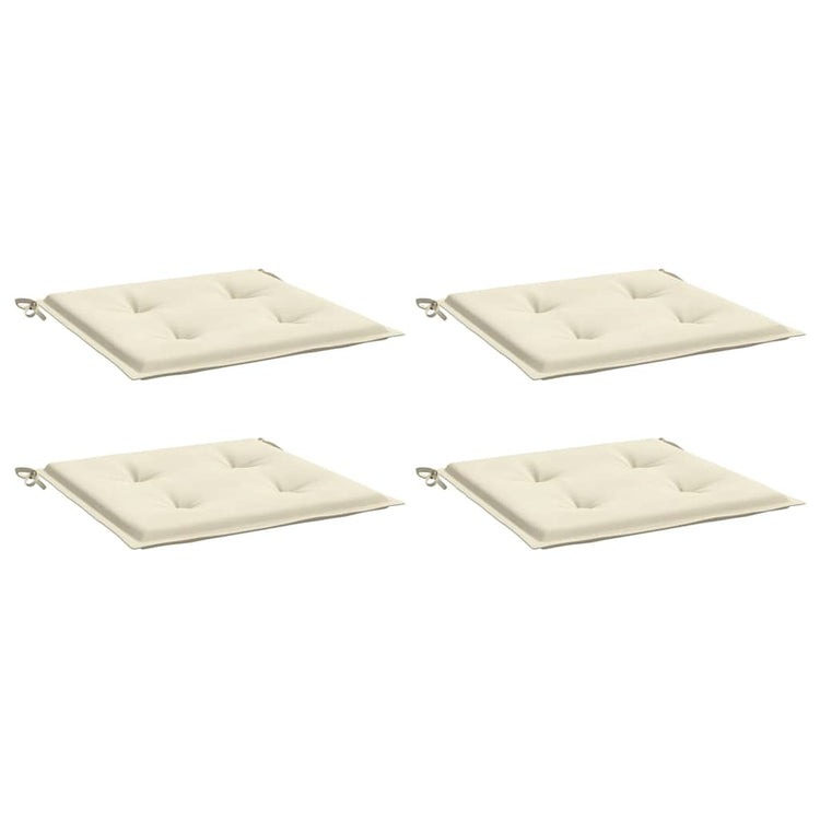 Vidaxl tuinstoelkussens 4 st 40x40x3 cm oxford stof crèmekleurig