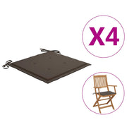 Vidaxl tuinstoelkussens 4 st 40x40x3 cm oxford stof taupe - afbeelding 1