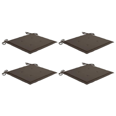 Vidaxl tuinstoelkussens 4 st 40x40x4 cm oxford stof taupe