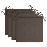 Vidaxl tuinstoelkussens 4 st 40x40x3 cm oxford stof taupe - afbeelding 3