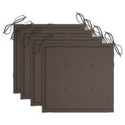 Vidaxl tuinstoelkussens 4 st 40x40x3 cm oxford stof taupe - afbeelding 3