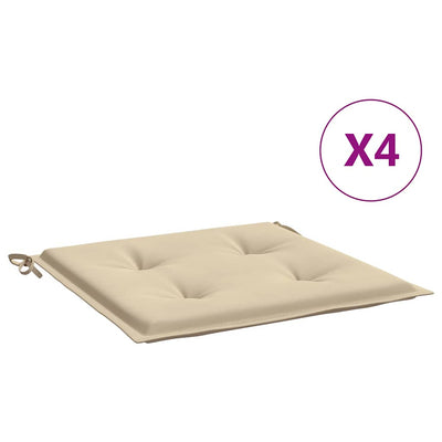 Vidaxl tuinstoelkussens 4 st 40x40x4 cm oxford stof beige