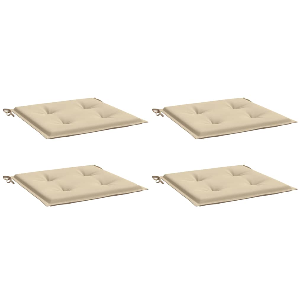 Vidaxl tuinstoelkussens 4 st 40x40x3 cm oxford stof beige