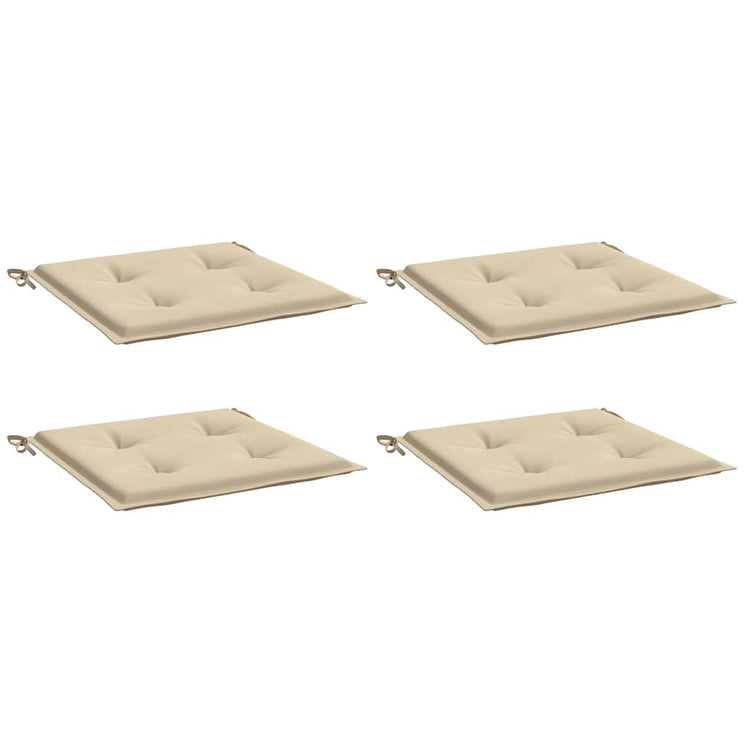 Vidaxl tuinstoelkussens 4 st 40x40x3 cm oxford stof beige