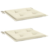 Vidaxl tuinstoelkussens 2 st 50x50x3 cm oxford stof crèmekleurig - afbeelding 3