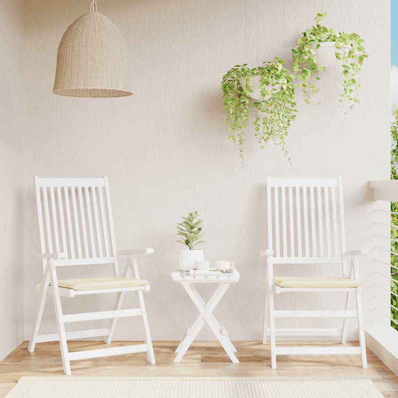 Vidaxl tuinstoelkussens 2 st 50x50x3 cm oxford stof crèmekleurig