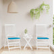 Vidaxl tuinstoelkussens 2 st 50x50x3 cm stof blauw