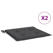Vidaxl tuinstoelkussens 2 st 50x50x3 cm oxford stof antracietkleurig - afbeelding 2