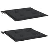 Vidaxl tuinstoelkussens 2 st 50x50x4 cm oxford stof zwart