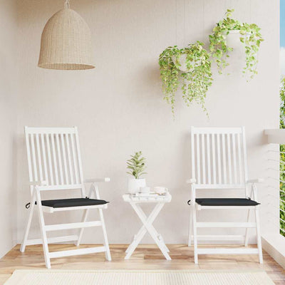 Vidaxl tuinstoelkussens 2 st 50x50x4 cm oxford stof zwart