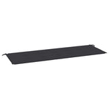 Vidaxl tuinbankkussen 150x50x3 cm oxford stof zwart - afbeelding 2