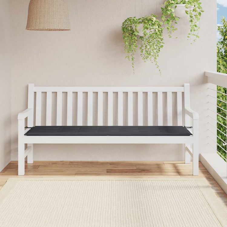 Vidaxl tuinbankkussen 180x50x4 cm oxford stof zwart