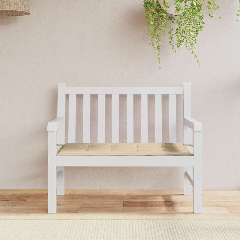 Vidaxl tuinbankkussen 100x50x4 cm oxford stof beige