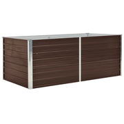 Vidaxl plantenbak verhoogd 160x80x45 cm gegalvaniseerd staal bruin - afbeelding 2