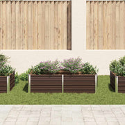 Vidaxl plantenbak verhoogd 160x80x45 cm gegalvaniseerd staal bruin - afbeelding 3
