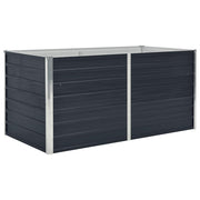 Vidaxl plantenbak verhoogd 160x80x45 cm gegalvaniseerd staal antraciet - afbeelding 2