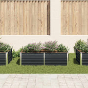 Vidaxl plantenbak verhoogd 160x80x45 cm gegalvaniseerd staal antraciet - afbeelding 3