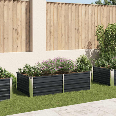 Vidaxl plantenbak verhoogd 160x80x45 cm gegalvaniseerd staal antraciet