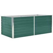 Vidaxl plantenbak verhoogd 160x80x45 cm gegalvaniseerd staal groen - afbeelding 2