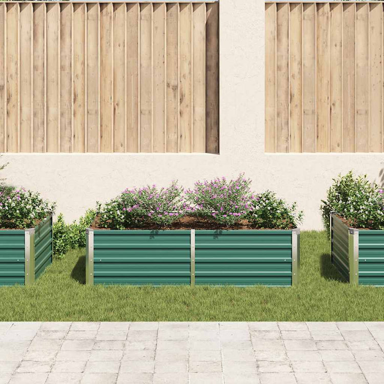 Vidaxl plantenbak verhoogd 160x80x45 cm gegalvaniseerd staal groen