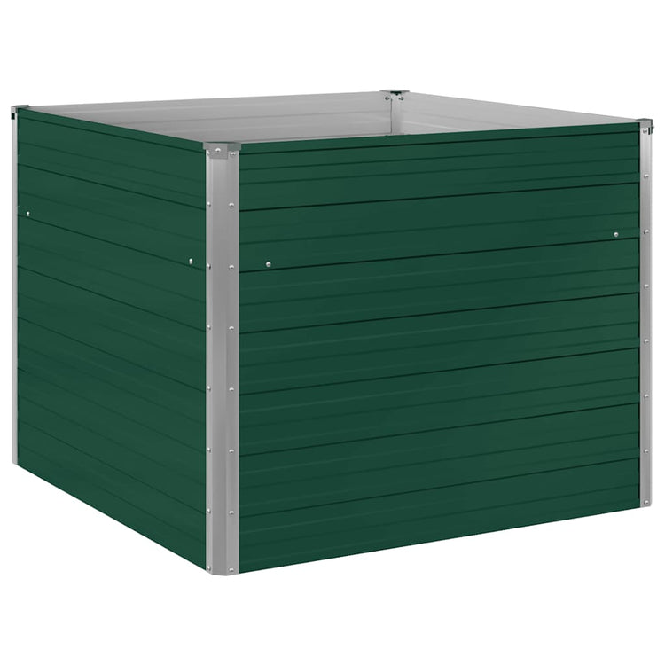 Vidaxl plantenbak verhoogd 100x100x77 cm gegalvaniseerd staal groen