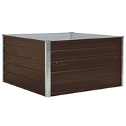 Vidaxl plantenbak verhoogd 100x100x45 cm gegalvaniseerd staal bruin - afbeelding 2