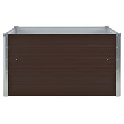 Vidaxl plantenbak verhoogd 100x100x45 cm gegalvaniseerd staal bruin - afbeelding 3