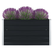 Vidaxl plantenbak verhoogd 100x100x45cm gegalvaniseerd staal antraciet - afbeelding 1