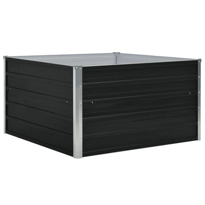 Vidaxl plantenbak verhoogd 100x100x45cm gegalvaniseerd staal antraciet