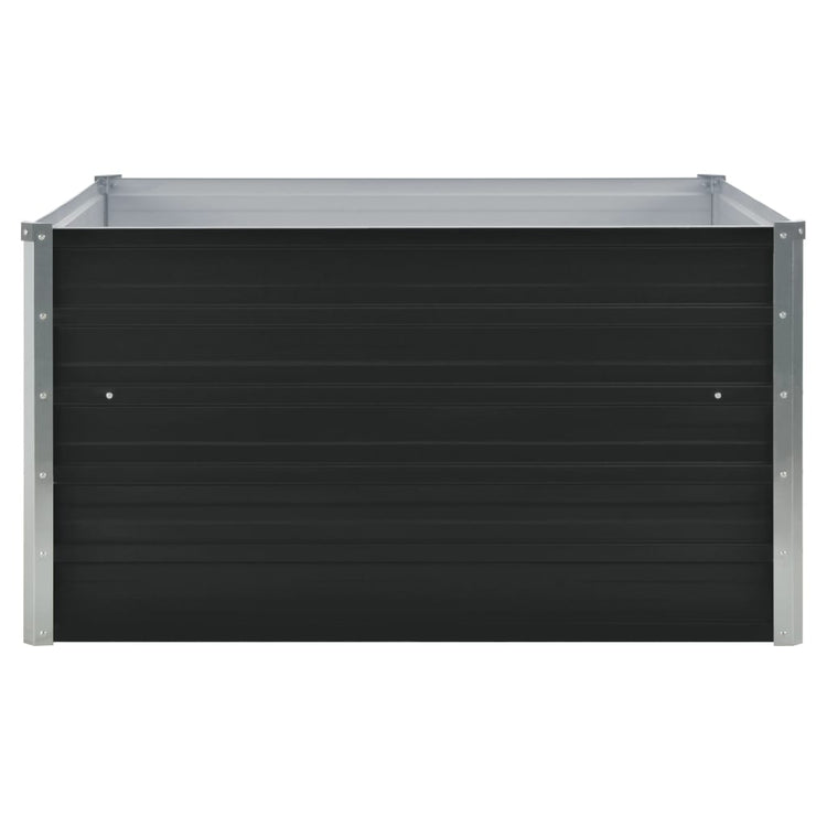 Vidaxl plantenbak verhoogd 100x100x45cm gegalvaniseerd staal antraciet