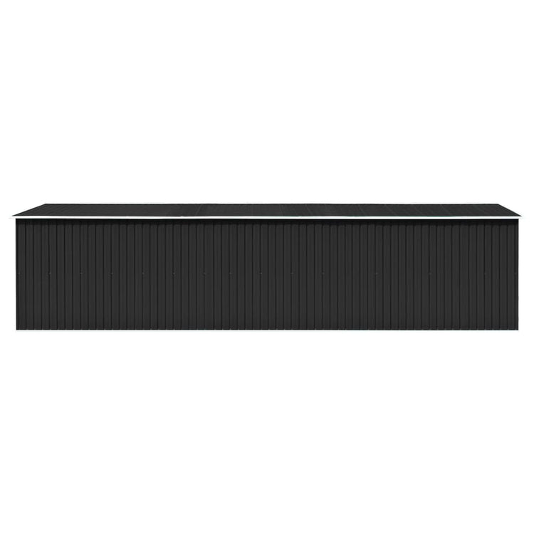 VidaXL Tuinschuur 257x779x181 cm gegalvaniseerd staal antracietkleurig