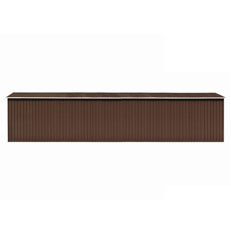 VidaXL Tuinschuur 257x990x181 cm gegalvaniseerd staal bruin
