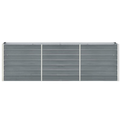 Vidaxl plantenbak verhoogd 240x40x77 cm gegalvaniseerd staal grijs