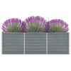 Vidaxl plantenbak verhoogd 240x40x77 cm gegalvaniseerd staal grijs