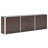 Vidaxl plantenbak verhoogd 240x40x77 cm gegalvaniseerd staal bruin - afbeelding 2