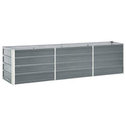Vidaxl plantenbak verhoogd 240x40x45 cm gegalvaniseerd staal grijs - afbeelding 1