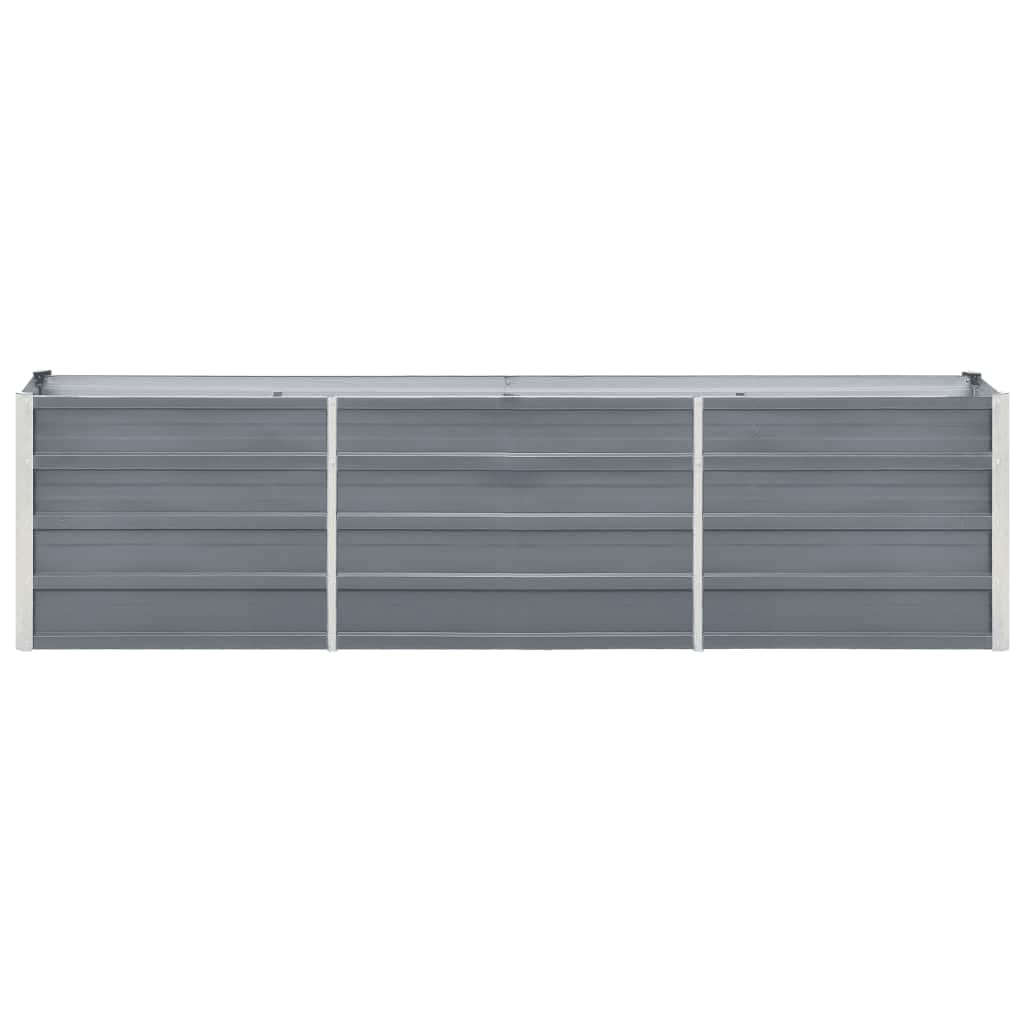 Vidaxl plantenbak verhoogd 240x40x45 cm gegalvaniseerd staal grijs